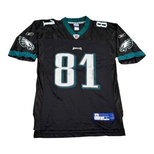 Vintage Philadelphia Eagles Jersey Mens Large Black NFL Football Reebok Owens 81